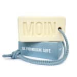 Weicher Seifenspender mit "MOIN" Aufdruck, umweltfreundliche Seife, nachhaltige Hygiene, Geschenkide.