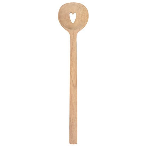 Hölzerner Kochlöffel mit Herz-Ausschnitt, ideal für Küchen und Backen.