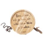 Hochwertiges Holzschild mit Zitat über Wein und Leben, dekoratives Weinaccessoire, handgefertigt, ru.