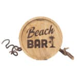 Beach Bar Holzschild mit Palmenmotiv und Twister-Design, ideal für Strandbars und Urlaubsdekoration.