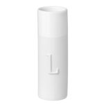 Hochwertiger weißer Keramik-Vase mit Buchstabe L, modernes Design, ideal für Dekorationen.