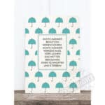 Hochwertiges Poster mit Spruch über Männer und Wetter, dekorativ und humorvoll.