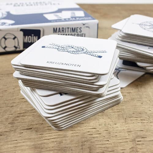 Maritime Lernspielkarten mit Seilknoten für Kinder, pädagogisches Spielzeug.