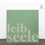 Einladung zum Thema Körper und Seele, modernes Design, grüne Farbgestaltung, künstlerisches Buchcove.