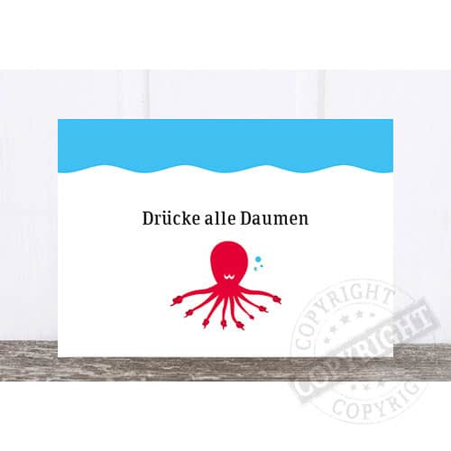 Druck alle Daumen - Handzeichen für Glück und Erfolg, symbolisiert durch eine rote Hand mit Daumen n.