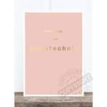 Neue Rose, Atomtechnik, modernes Design, Wanddekoration, pinkes Poster, stilvolle Wandkunst, Raumges.
