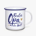 Bester Opa Tasse mit Herz und Anker, ideal als Geschenk für Großväter.