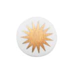 Taschenbegleiter "Sunshine" mit goldener Sonnenstern-Design, ideal für unterwegs.