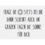 Inspirierendes Zitat über positive Einstellung und Sonnenschein.