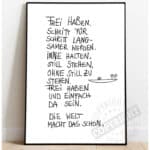 Freier Text auf Whiteboard mit inspirierender Botschaft in deutscher Sprache.