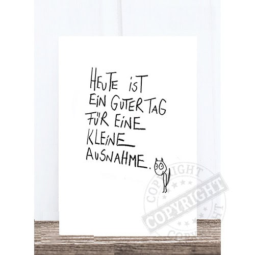 Einladungskarte mit handgeschriebenem Text und kleiner Katze, humorvoller Gruß für einen besonderen.