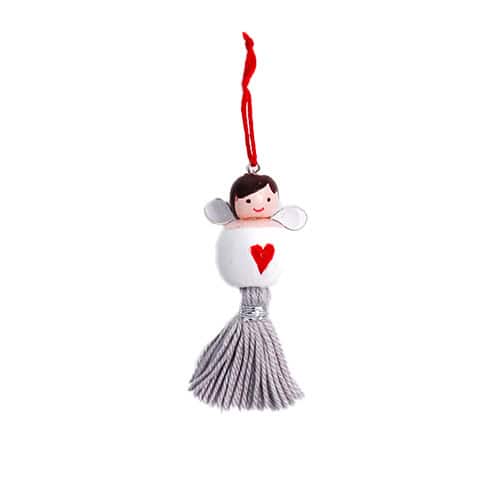 Herzanhänger mit Engel-Design, handgefertigt, ideal als Geschenk oder Dekoration.
