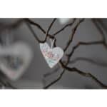 Herzanhänger an Baumzweig, romantische Dekoration, Liebe, Valentinstag, Geschenkidee, Natur, zarte S.