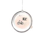 Hängender Dekorationsanhänger mit Fahrrad und Herzfahne, romantisches Design, ideal für Wohnaccessoi.