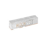 Hochzeitsstein mit Gravur "Hochzeit" für Hochzeitsdekoration und Feierlichkeiten.