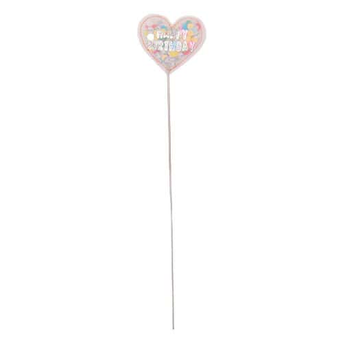 Fröhlicher Herz-Luftballon mit "Happy Birthday" Aufschrift, ideal für Geburtstagsdekorationen.