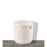 Hochwertiger Keramik-Blumentopf mit Naturdesign und Biene, ideal für Pflanzen und Dekoration.