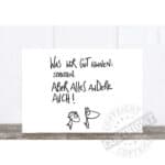 Kunstwerk mit handgeschriebenem Zitat und einfachen Tierzeichnungen, modernes Design, kreative Wandd.