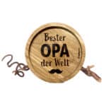 Bester Opa der Welt Holzschild mit Schnur, Geschenkidee für Großväter, personalisiertes Dekor.