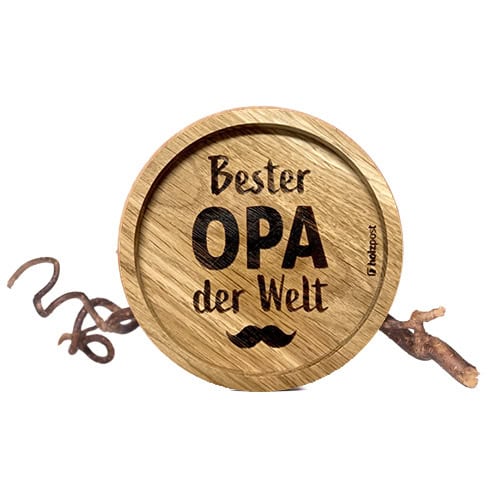 Bester Opa der Welt Holzschild mit Schnur, Geschenkidee für Großväter, personalisiertes Dekor.