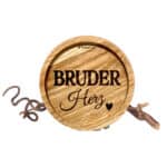 Hochwertiges Holzherz mit Gravur "Bruder Herz" für Bruder, Geschenkidee, Holzdekoration, liebevoll h.