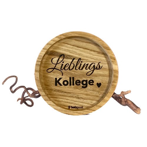 Hölzernes Schneidebrett mit "Lieblings Kollege" Gravur, dekoratives Geschenk für Kollegen.