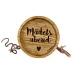 Mädelsabend Holzschild, dekoratives Zeichen für einen entspannten Frauenabend, mit Herz und natürlic.