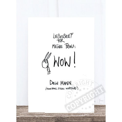 Einzigartiges handgeschriebenes Liebesbrief-Design für Frauen, mit humorvollem Bunny-Illustration un.