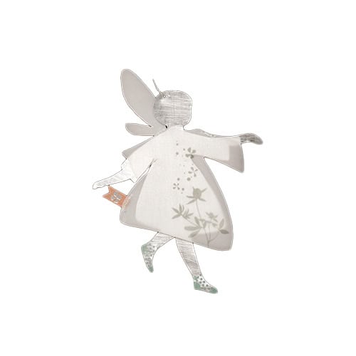 Holzfigur eines Blumenmädchens mit floralem Design, handgefertigt, dekorativ für Kinderzimmer oder a.