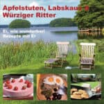 Frühstück am See mit Apfelstrudel, Labskaus und würzigem Ritter, frische Eier und hausgemachte Spezi.