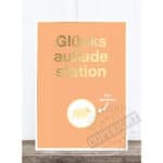 Glück Auflade Station - Glücksbringer für Glück und positive Energie, dekoratives Schild mit Hundemo.
