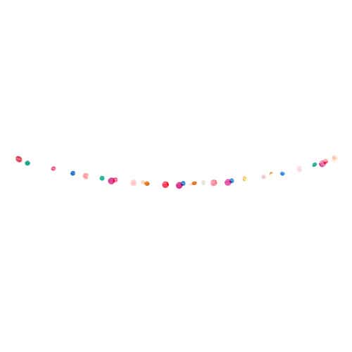 Bunte Girlande aus Papierballons, ideal für Partys und Feierlichkeiten. Fröhliche Dekoration in vers.