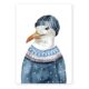 Hochwertige Illustration eines Gänse mit Wintermütze und Pullover, ideal für saisonale Dekorationen.