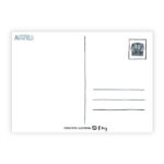 Autofreie Postkarte mit Poststempel, ideal für umweltfreundliche Grüße und nachhaltigen Versand.