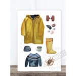 Gelbe Regenjacke, wasserdicht, mit Kapuze, für Outdoor-Aktivitäten, Kinderbekleidung.