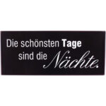 Hochwertiges Wandbild mit inspirierendem Zitat über die Schönheit der Nächte. Perfekt für wohnliche.
