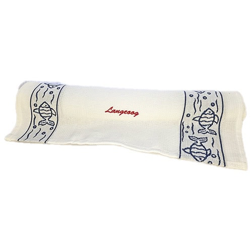 Langeas Handtuch mit Meeresmotiven, dekoratives Strand-Accessoire, hochwertiges Baumwolltuch, ideal.