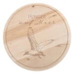 Hunger und Meer Holzschild mit fliegendem Vogel, maritimes Dekor, nachhaltige Wanddekoration, Fokko.