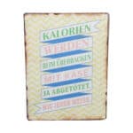 Kalorien werden beim Überbacken mit Käse ja abgetötet, humorvolles Sprichwort.