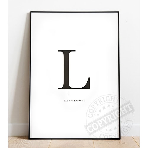 L Buchstabe Poster im minimalistischen Design, ideal für moderne Wanddekorationen.