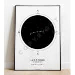 Langeoog Sternenbild Print zum Einrahmen (Bild)
