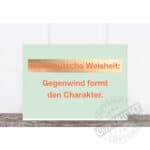 Gegenwind formt den Charakter.