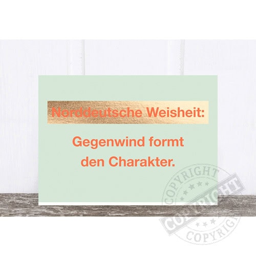 Gegenwind formt den Charakter.