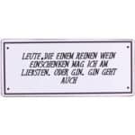 Hochwertiges Holzschild mit humorvollem deutschen Spruch für Garten oder Hausdekoration.