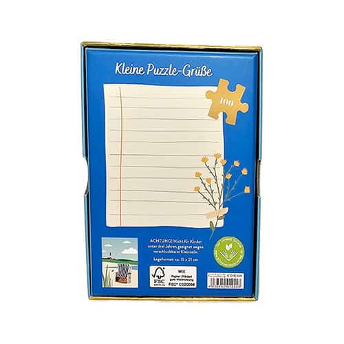 Kleine Puzzle-Grüße, Notizblock mit Puzzle-Teil, ideal für kleine Nachrichten und Grüße.