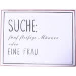 Fünf fleißige Männer oder eine Frau, Motiv für Teamarbeit und Zusammenarbeit.