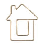 Ein Haus aus Golddraht, symbolisiert Wohnen und Immobilien.