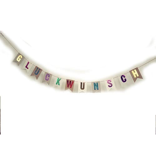 Glückwunsch Banner, bunte Dekoration für Feier, Geburtstag oder besondere Anlässe, festliche Stimmun.