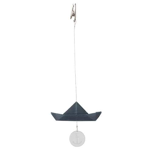 Hängende Wind- und Wetterfahne mit Boot-Design, ideal für Garten und Terrasse.