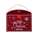 Weihnachtlicher Filzanhänger mit "Merry Christmas" und Geschenk-Design, ideal für festliche Dekorati.